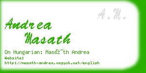 andrea masath business card